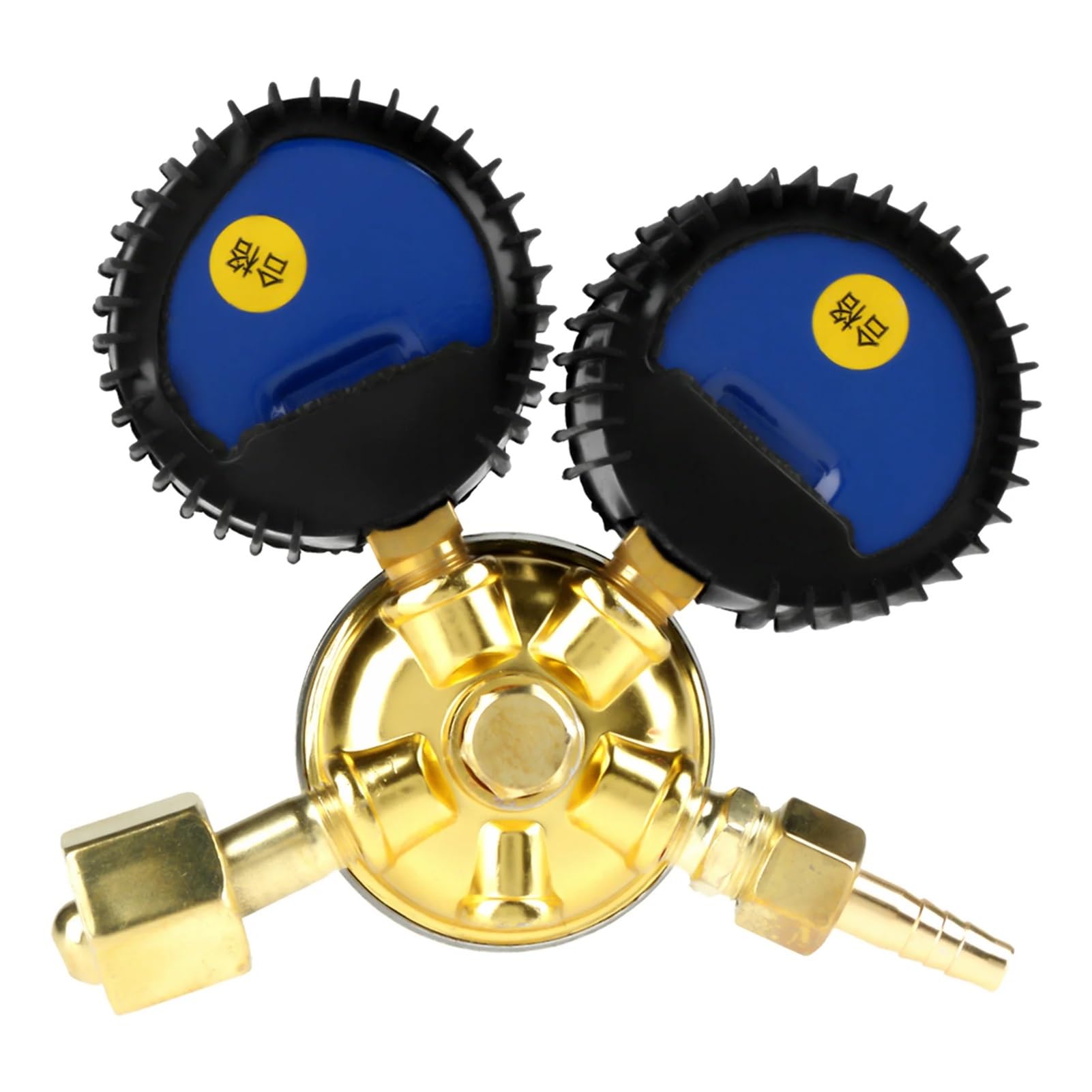 G5/8 Gewinde CO2-Gasflaschenregler, Zinklegierung, Dual-Gauge-Messgerät, Kohlendioxid-Schweißdruckminderer