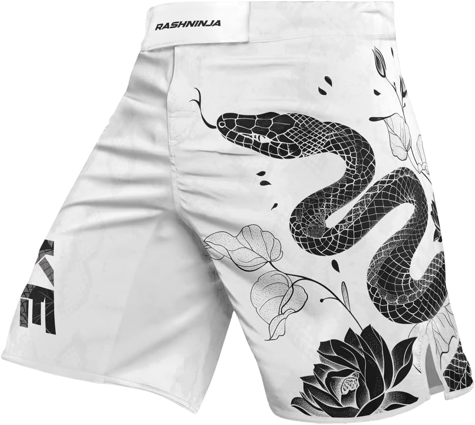Snake Men’s Grappling Fight Shorts – Lightweight MMA Shorts for BJJ Muay Thai & Wrestling Workouts