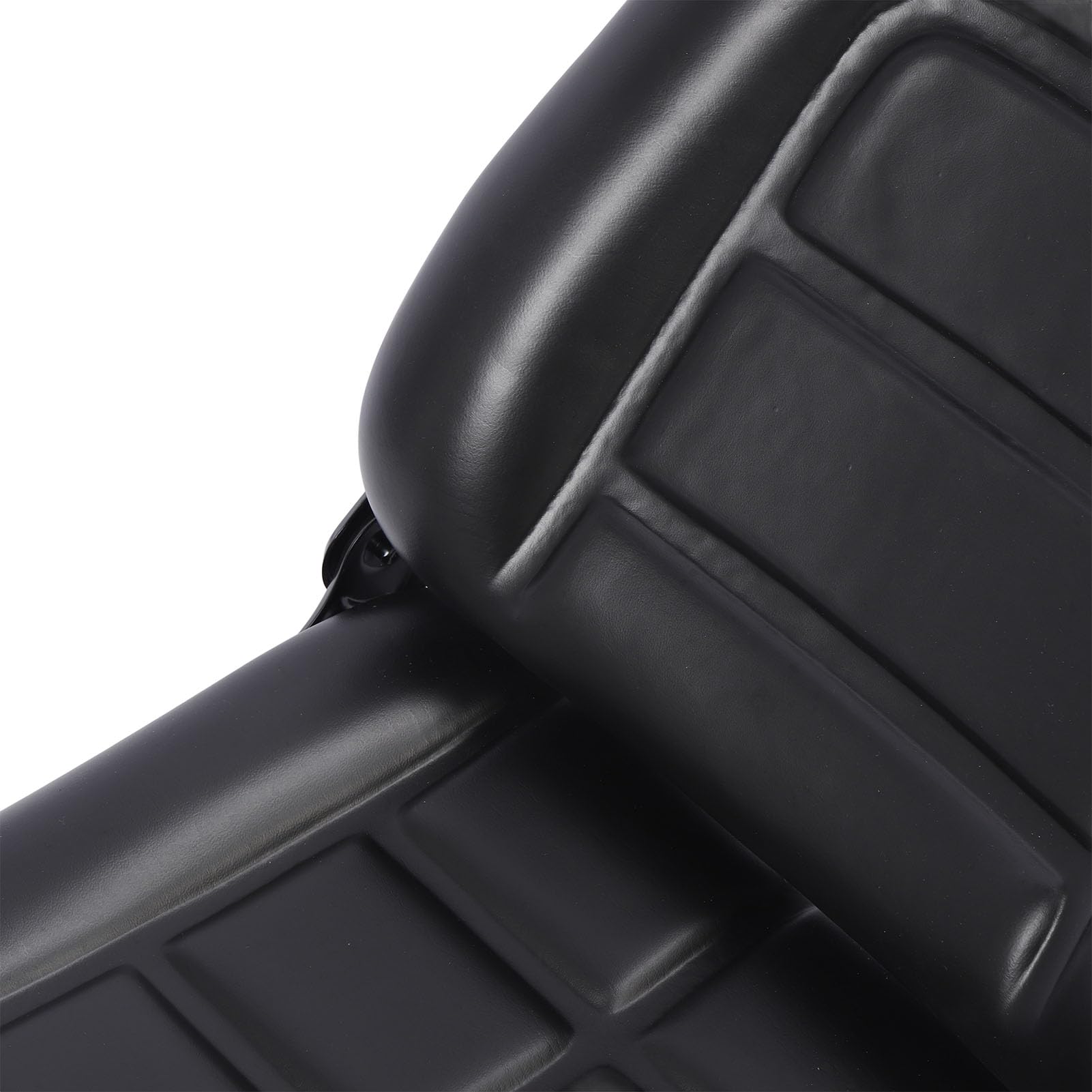 Aramox Asiento de Tractor, Asiento de Cortacésped Plegable de Cuero de PVC, Rango de Deslizamiento de 8 Cm, Ajustable de 30 a 180 Grados para Carretilla Elevadora, Tractor, Cortacésped, Cargador