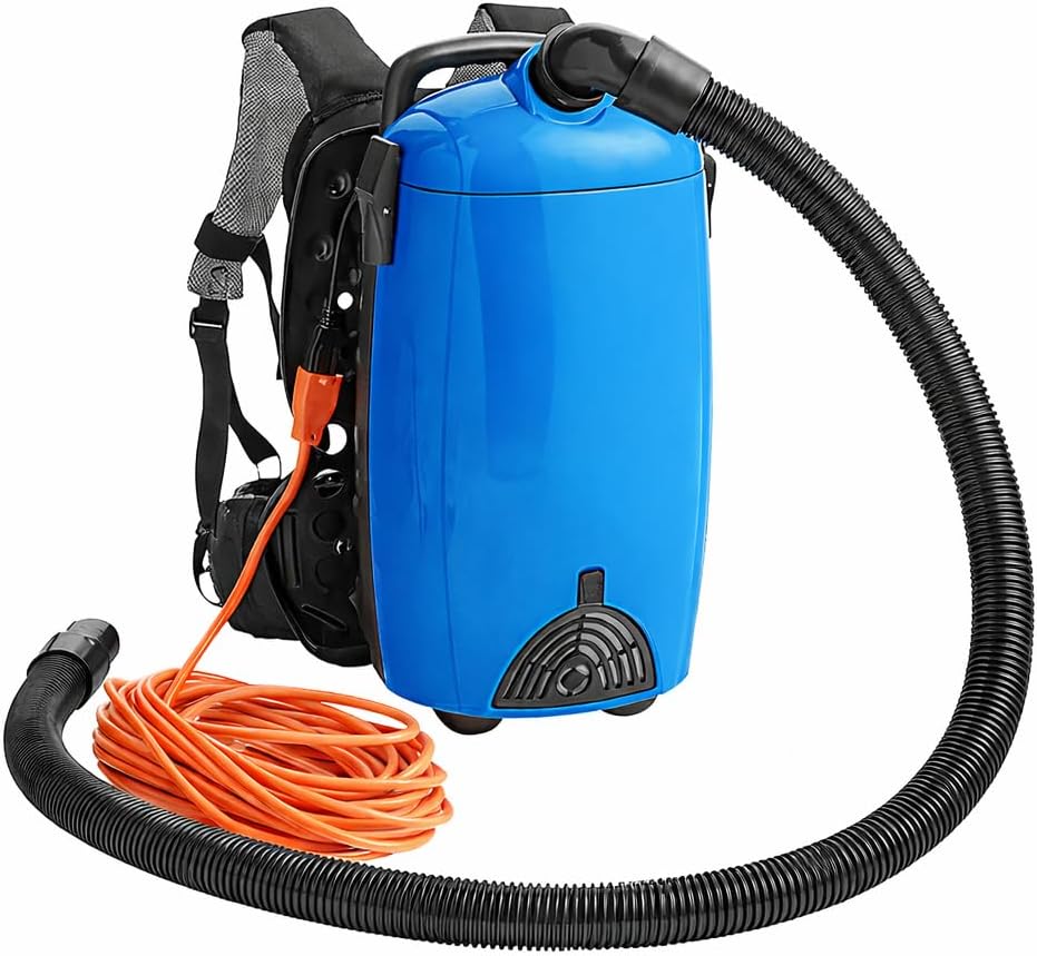 Commercial HEPA Backpack Vacuum Cleaner 8 Qt Lightweight Design with 8-Piece Tool Kit, 120V 1400W Corded Power â€“ Perfect for Hotels and Offices