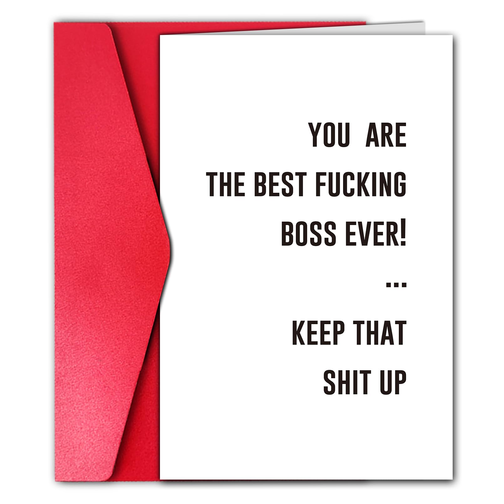Rude Boss's Day Card, Funny Card for Boss, Best Boss Ever Card, Boss Appreciation Card (Keep That Sh*t Up)