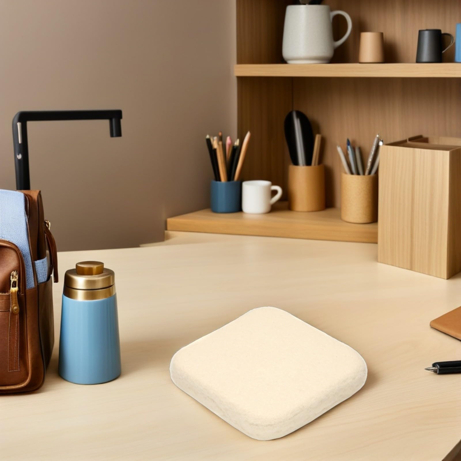 Anneome Almohadilla de Fieltro de Lana de Color Claro para Manualidades, Tapete para Trabajos de Artesanía, Cojín para Fieltrar Aguja, Uso Profesional y Principiantes, Superficie