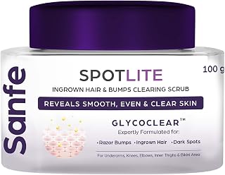 Sanfe Spotlite Ingrown Hair & Bumps Clearing Body Scrub For Dark Underarms, Inner Thighs And Sensitive Areas | 3X Quicker ... Price In India