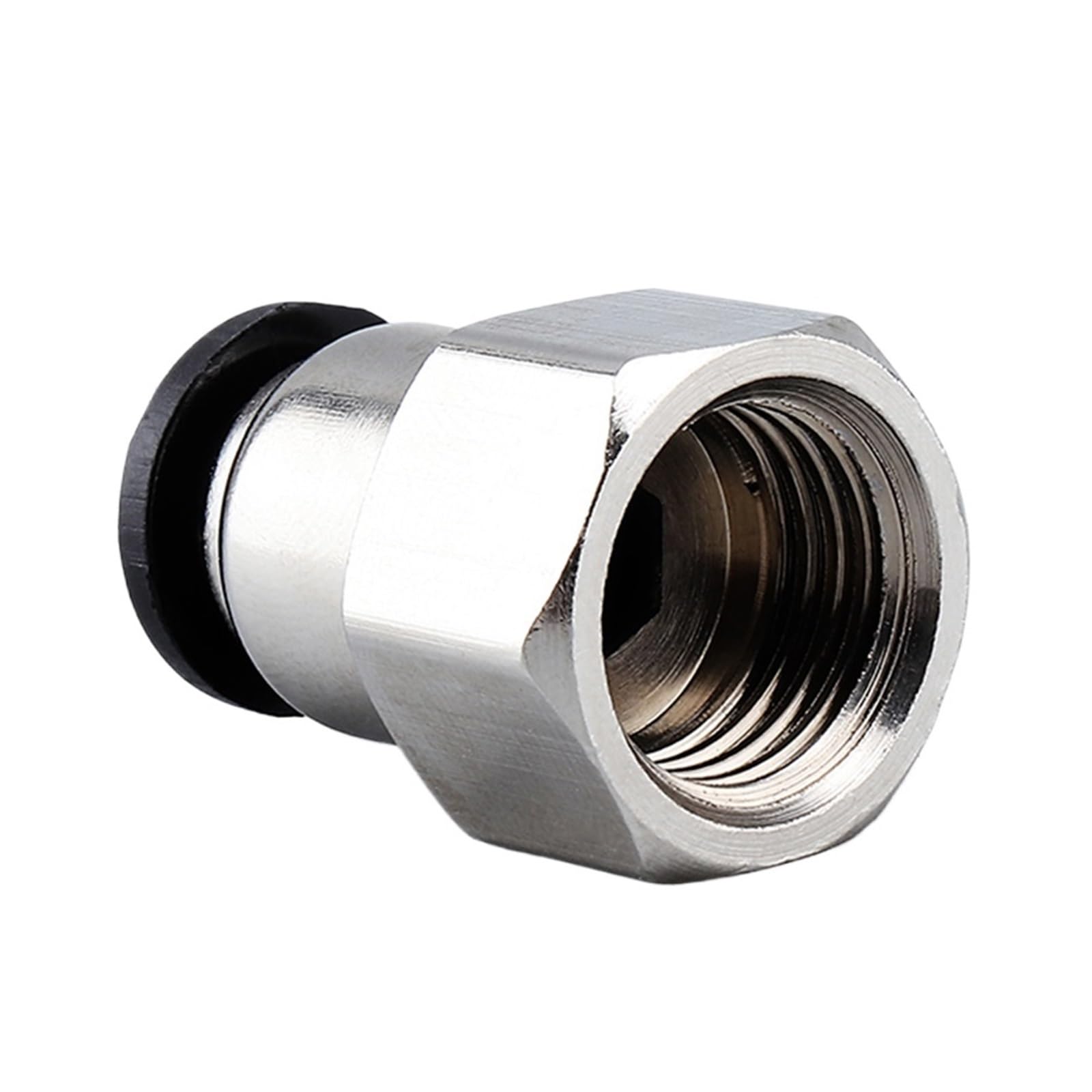 Connettori per tubi d'aria, Connettore rapido for tubo dell'aria pneumatico nero PCF da 1/8-1/2 pollici. Filettatura tubo standard femmina 4-12 mm(Pcf4-m5)