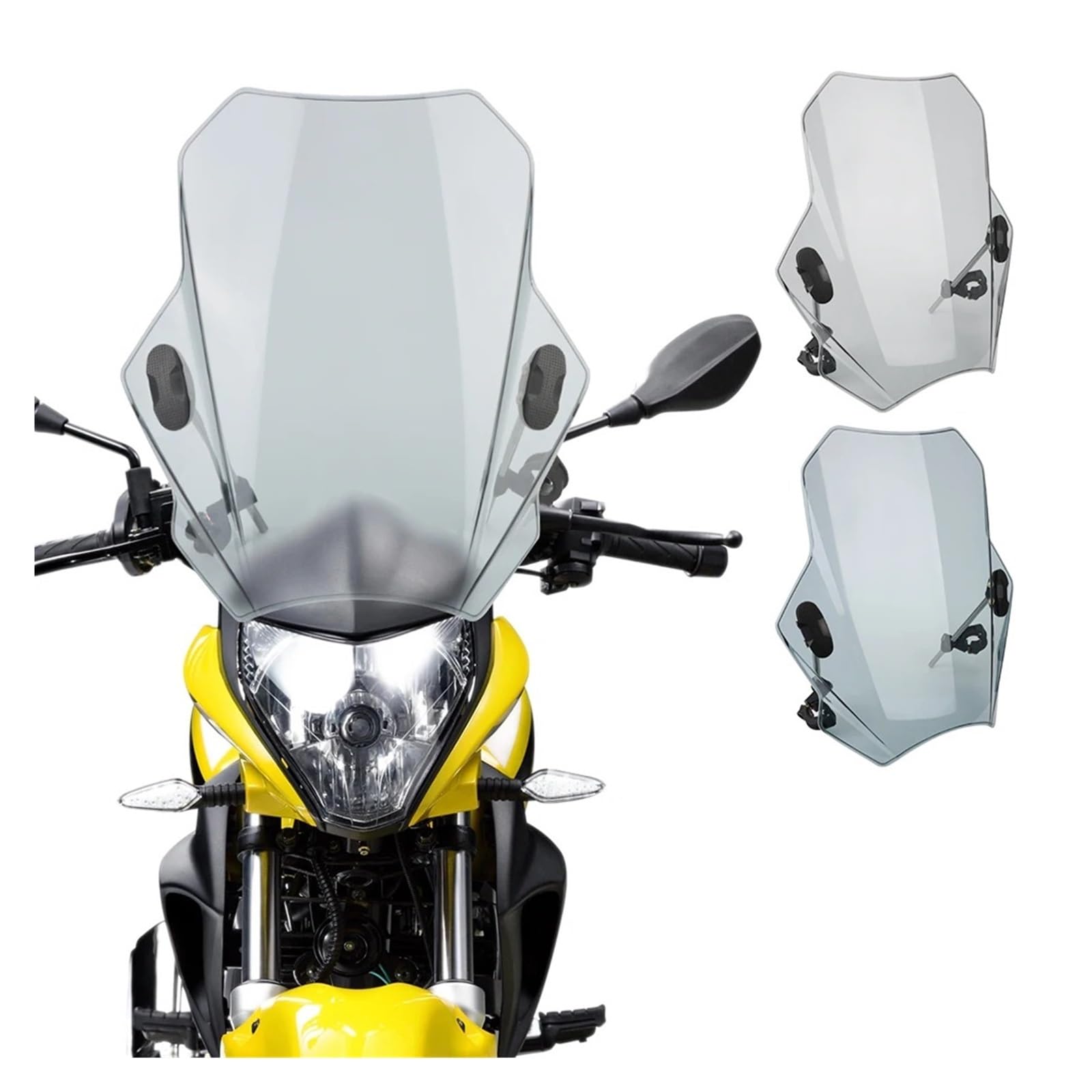 Parabrezza Moto Per CBR600RR Per CB1000R Per GXSR 600 750 Parabrezza Coperture Parabrezza Regolabile Parabrezza Moto Parabrezza Moto Spoiler(Transparent)