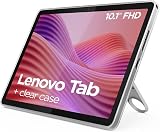 Lenovo Tab - 10.1" WUXGA Tablet (MediaTek Helio G85, 4GB RAM, 128GB, 60Hz, 2 Speakers, Wi-Fi 5, Bluetooth 5.3, Android 14) Luna Grey - Includes Transparent Case with Built in Stand - 2