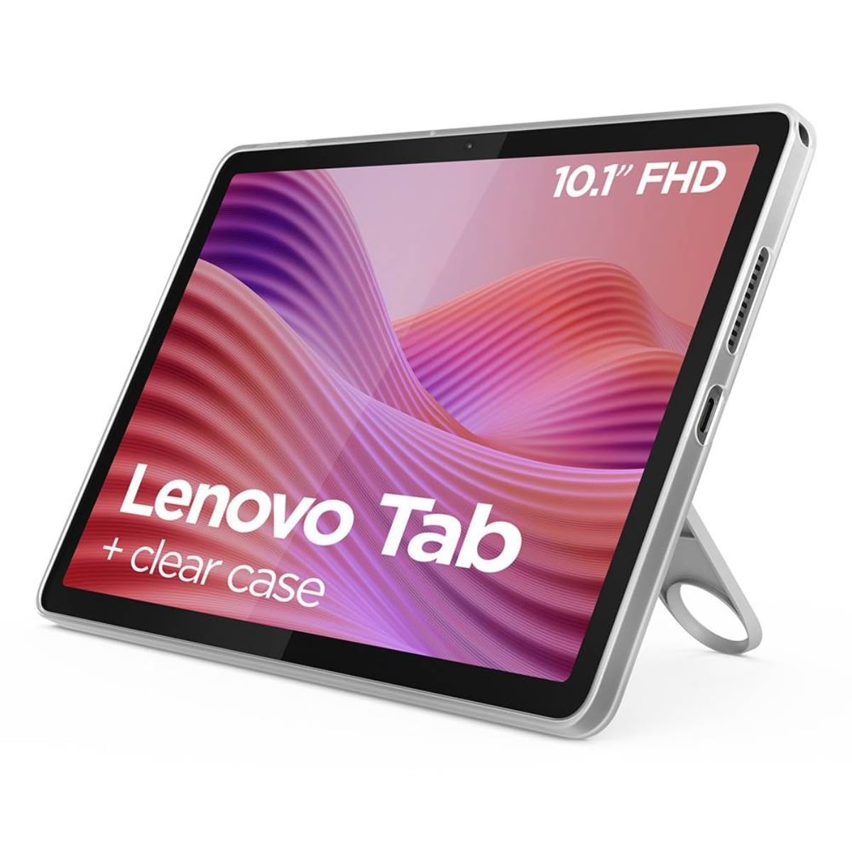Lenovo Tab - Tablette 10,1" WUXGA (MediaTek Helio G85, 4 Go RAM, 128 Go, 60 Hz, 2 Haut-parleurs, Wi-FI 5, Bluetooth 5.3, Android 14) Luna Grey - Comprend Un boîtier Transparent avec Support intégré