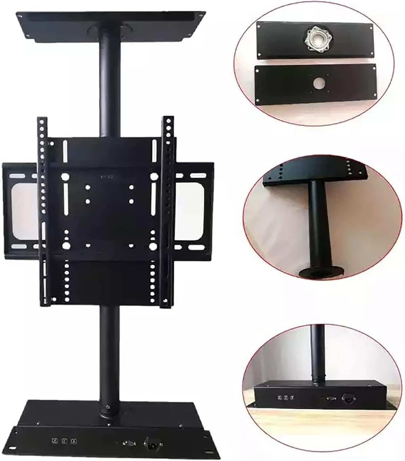 Electric Tv Bracket, 360° Rotating Bracket for Partitions, Wall Mount for LCD Tv Partitions, for 32-65 Inch Tvs, 400X400Mm Max,