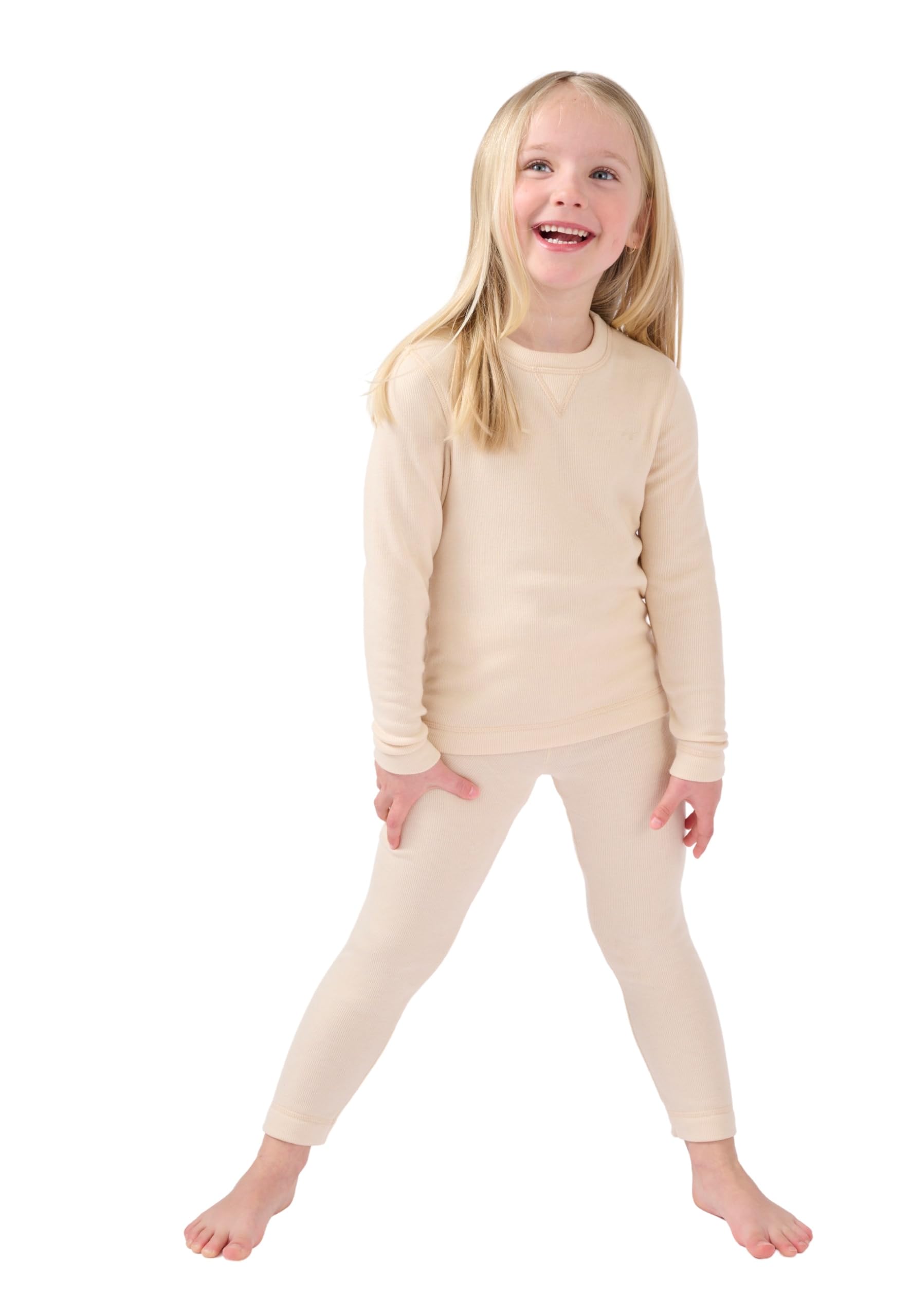 Damart - T-Shirt Thermique Thermolactyl Sensitive Molleton Enfant Marron Taille 10ans