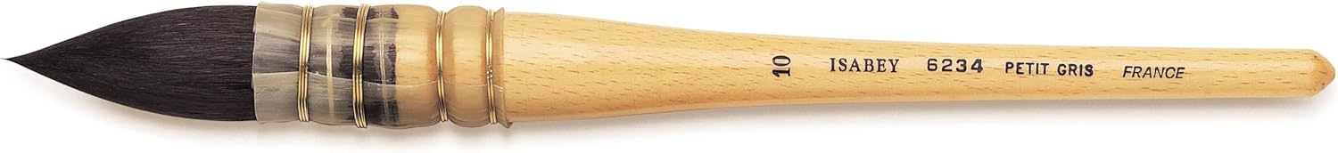 Isabey Squirrel Watercolor Brush, Siberian Blue Squirell Quill Mop