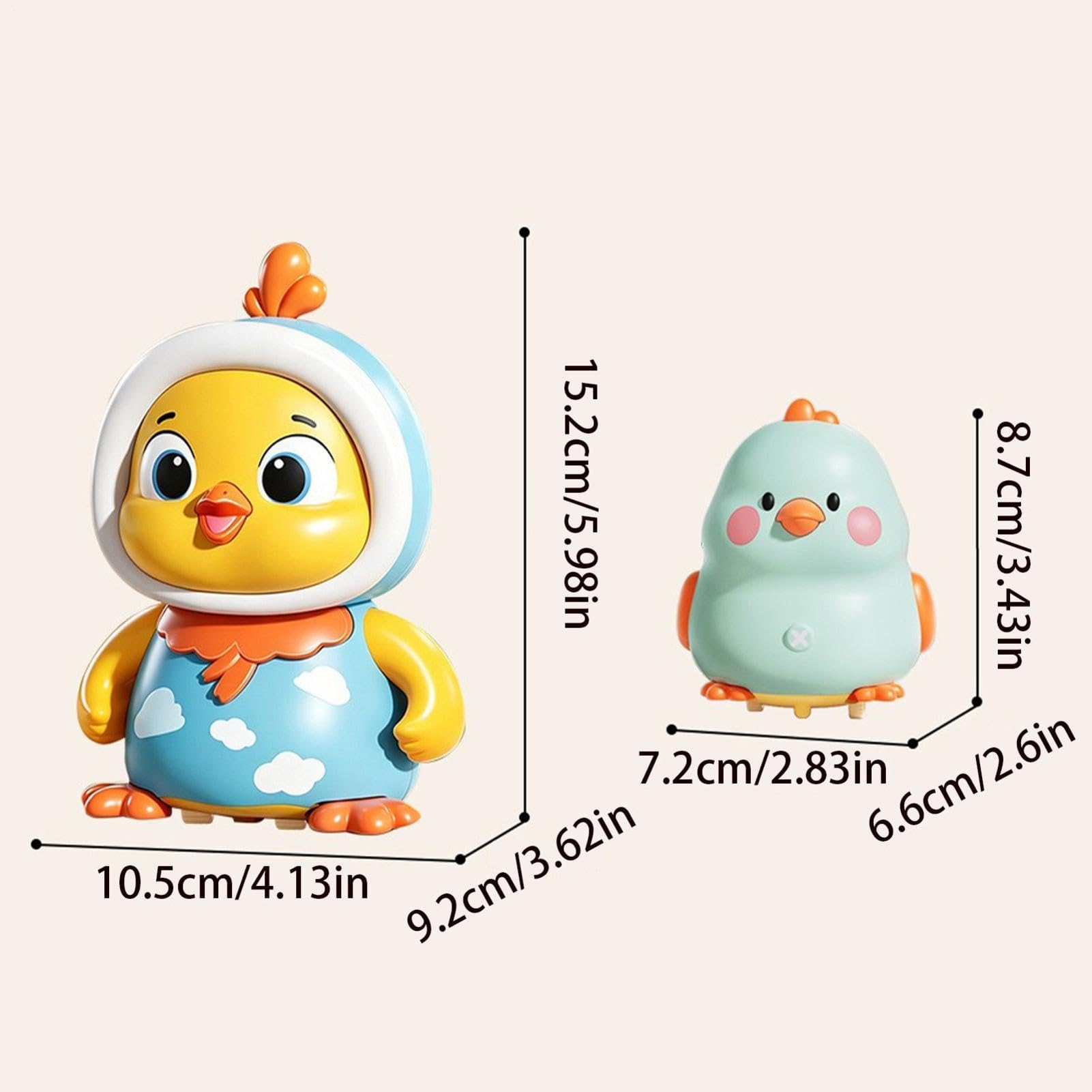 Música infantil| Pollo Manivelante Magnético Iluminado - Interactivo Músico Movimiento - Para Bebés De 0 A 6 Meses Guardería Educación Preescolar Sala de Juegos En Casa Y