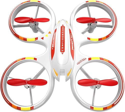 Miniatura 9 de Mini dron para niños 4-6-8-10-12, RC Drone Quadcopter Juguetes al aire libre con LED colorido, una tecla Take Off-Landing, modo sin cabeza, giro de