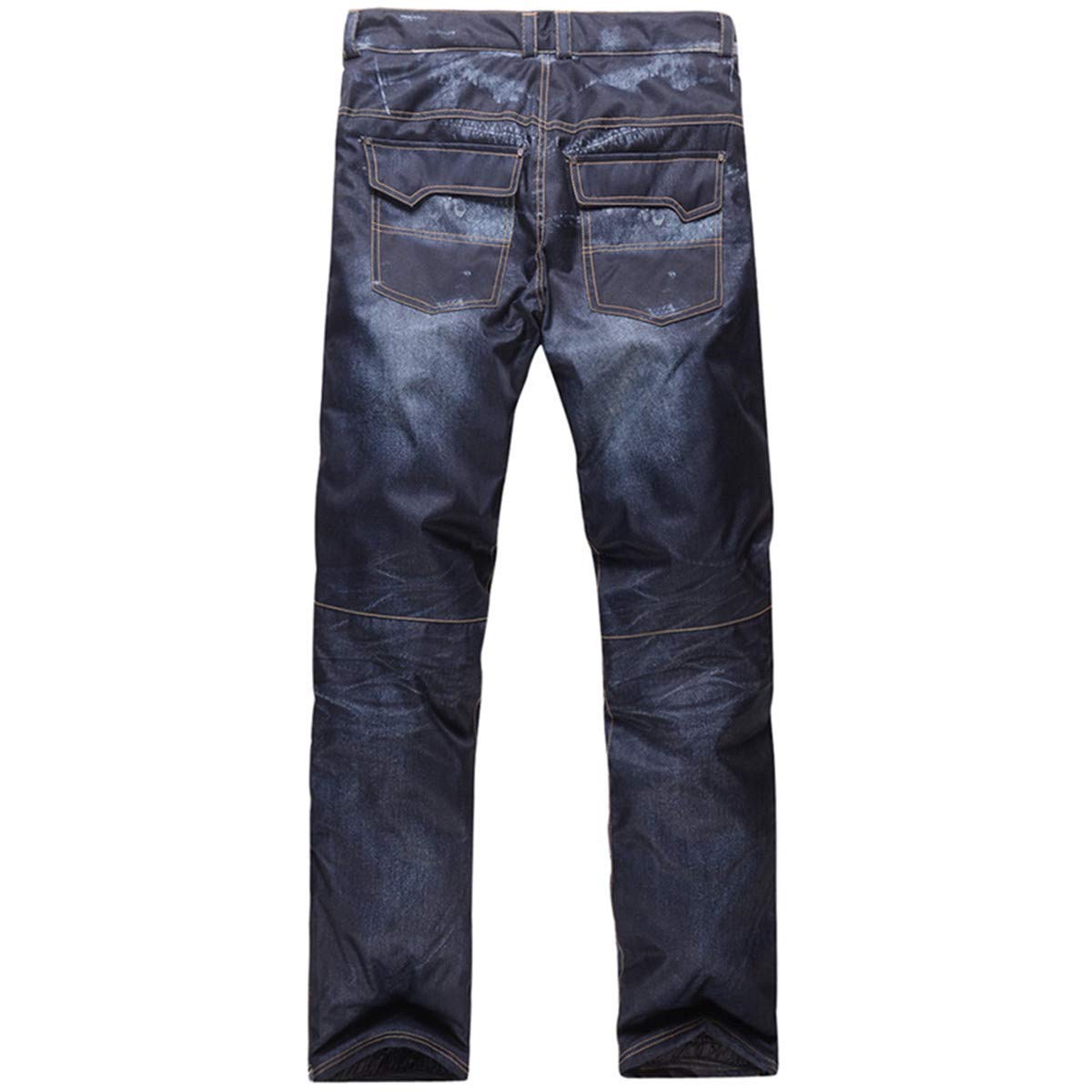 GoodluckShop Denim Bretelle Pantaloni da Sci Casual Jeans da Sci Impermeabile e Traspirante Warm Skiing Pantaloni da Snowboard per Uomini e Donne