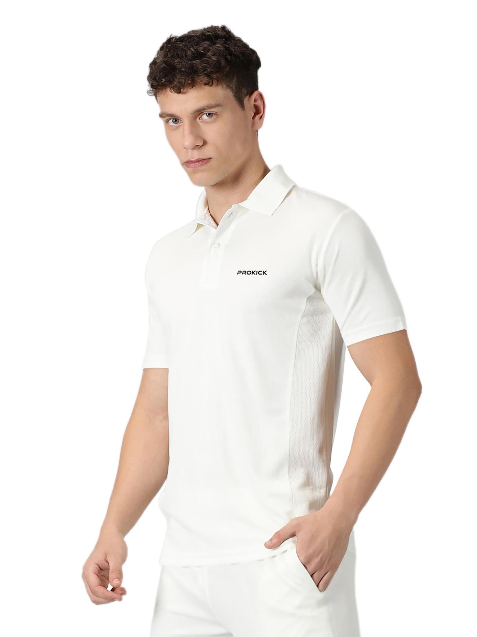 Prokick Club Half Sleeves Cricket T-Shirt|Off White Jersey for Men|Cricket Premium Shirt Regular Fit|Mens/Adults Half Sleeve Cricket Tshirt|Cricket T-Shirt for Mens-picture-14