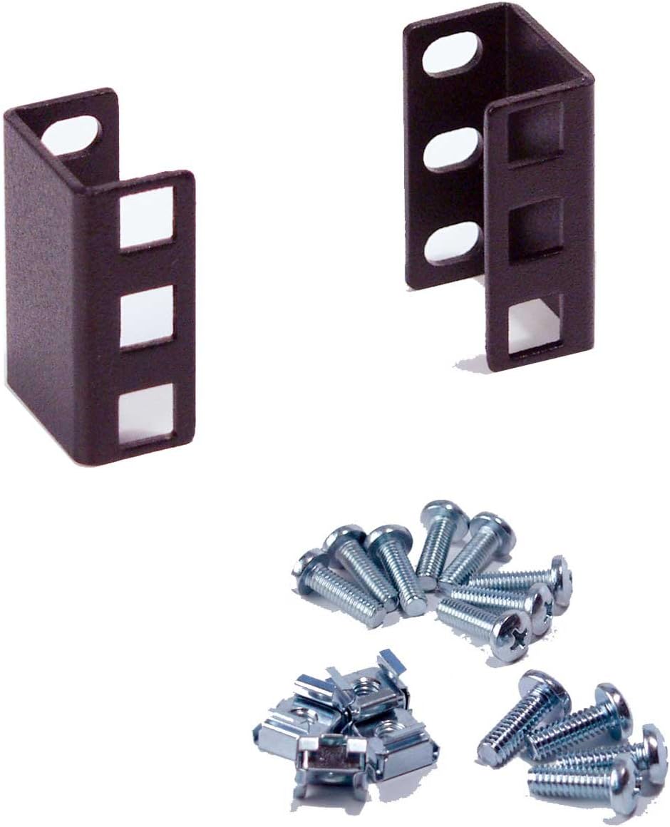 RCB1061-1U Rackmount 1U Rack 1.1 inch Extender for 19 inch or 23 inch Wide Rack Cabinet/Wall Mount Cabinet (1 Pair)