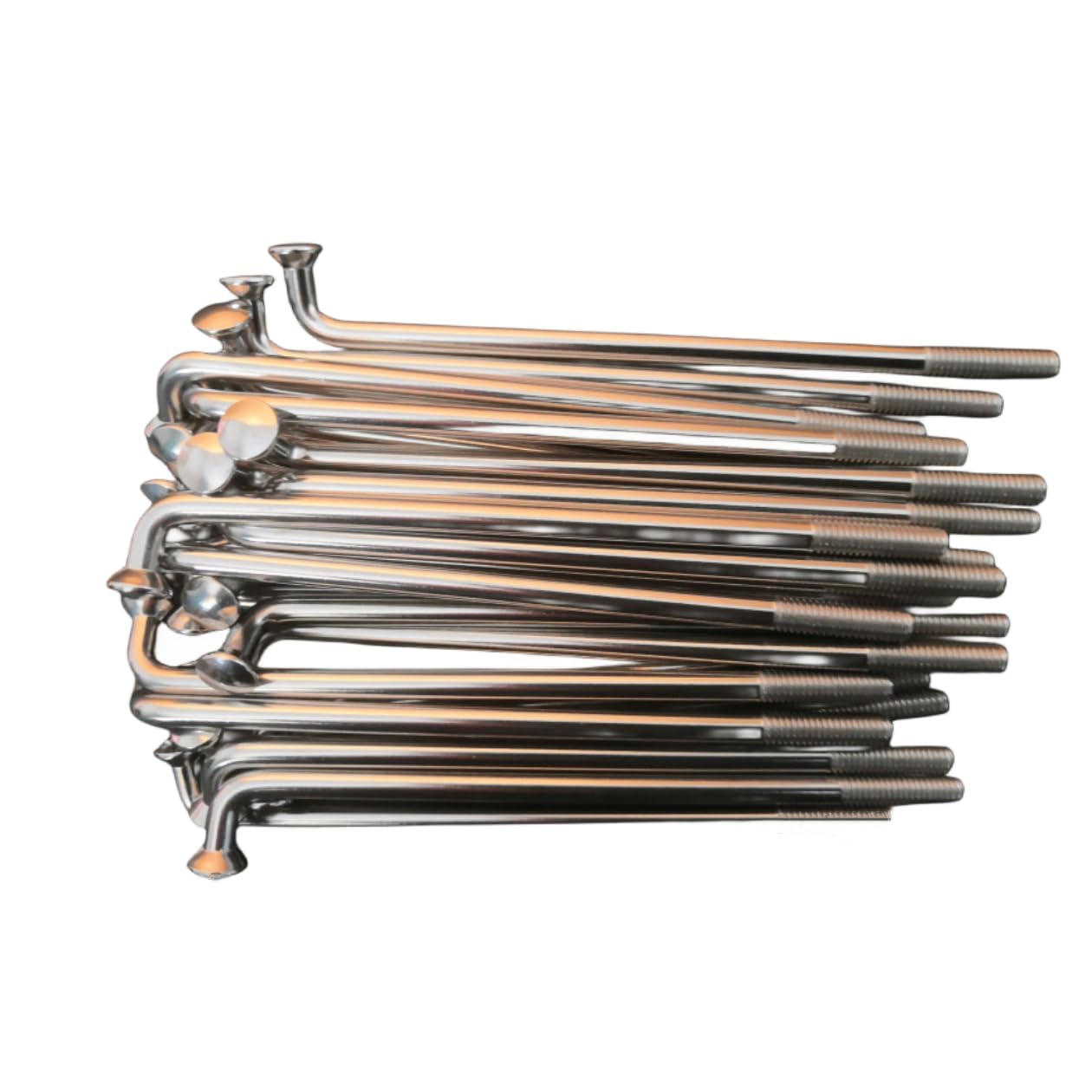 8 Gauge 304 Stainless Steel Electric Bicycle Spokes and Nipples 8G Silver Color E-Bike Spokes of Bag of 36 PCS Dia. About 4.0MM (184MM)