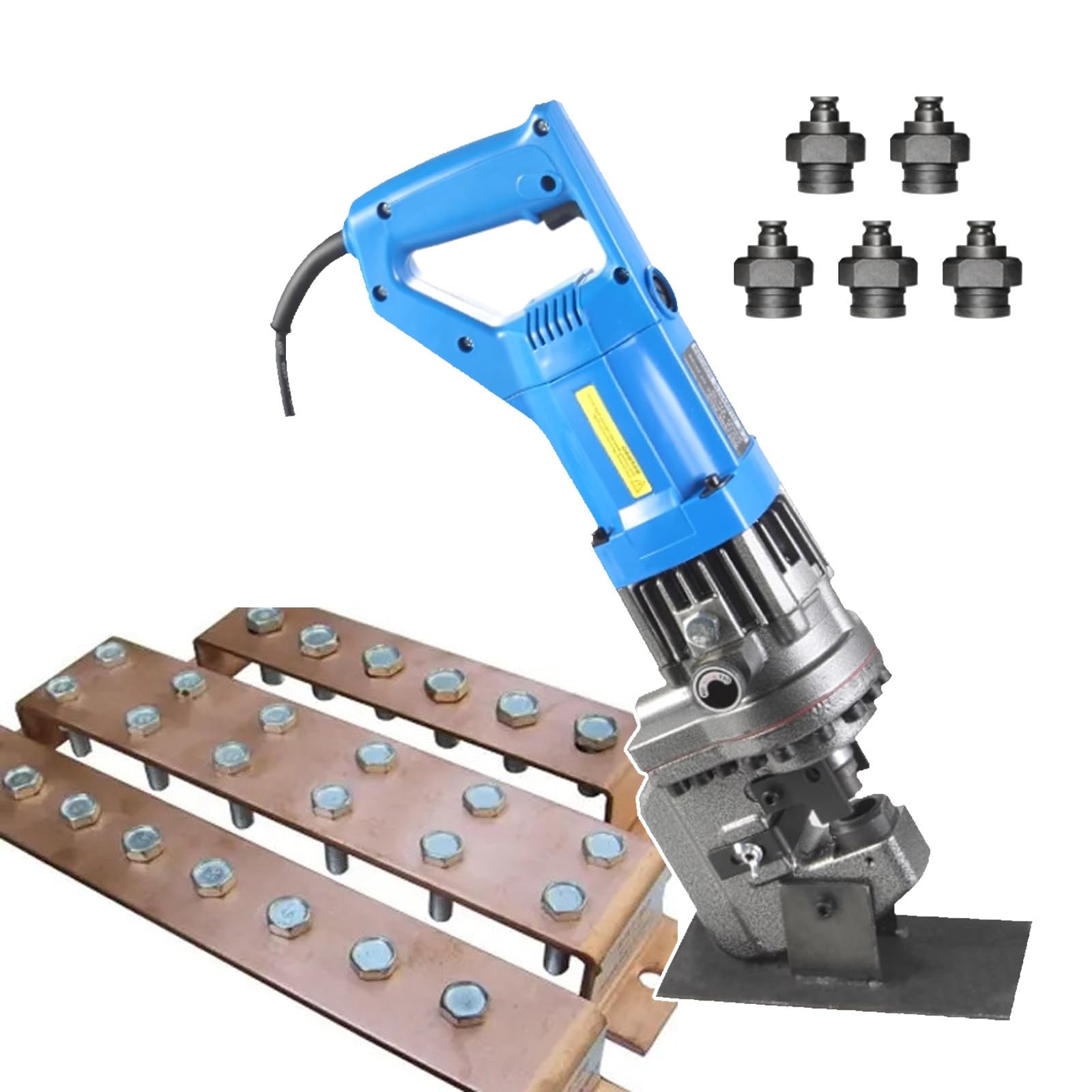 Punzonadora hidráulica de Acero en ángulo, Perforadora eléctrica de Metal de 6,5 mm a 20,5 mm, para Placa de Aluminio y Acero en U (220V)