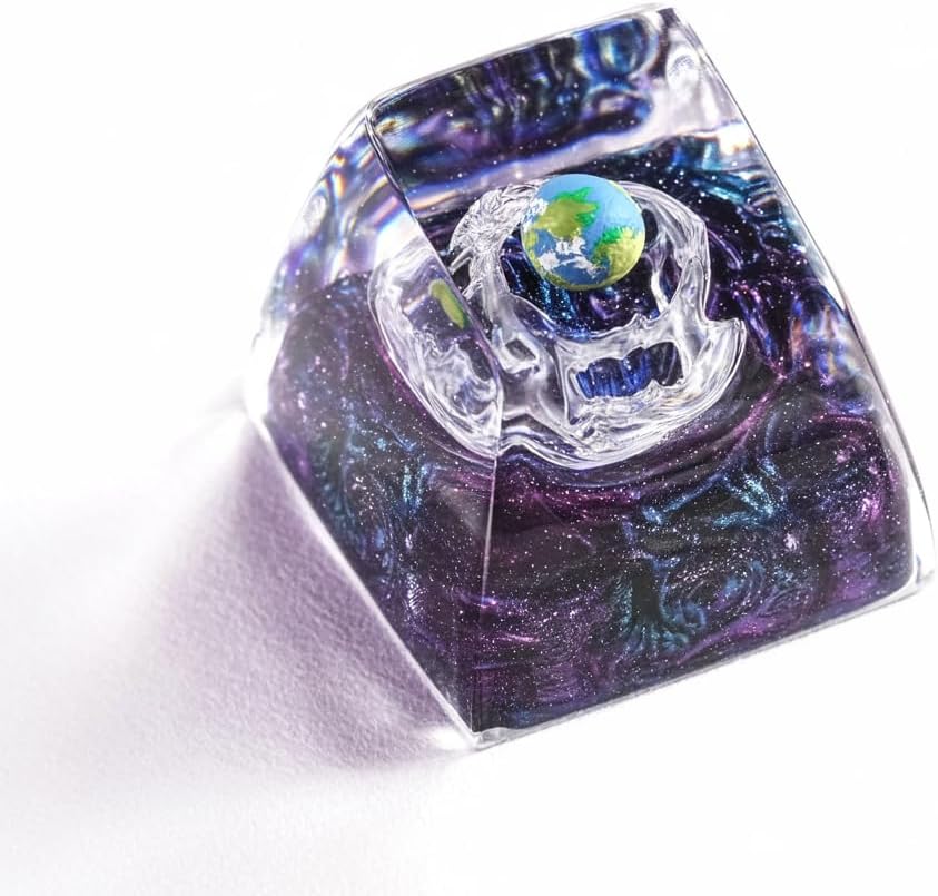 Astronaut Drifting in Space - Artisan Keycap SA Profile 6.25U Spacebar, Custom Resin Keycap for Mechanical Keyboard, Cherry MX Switch Compatible, Space Lover Gift