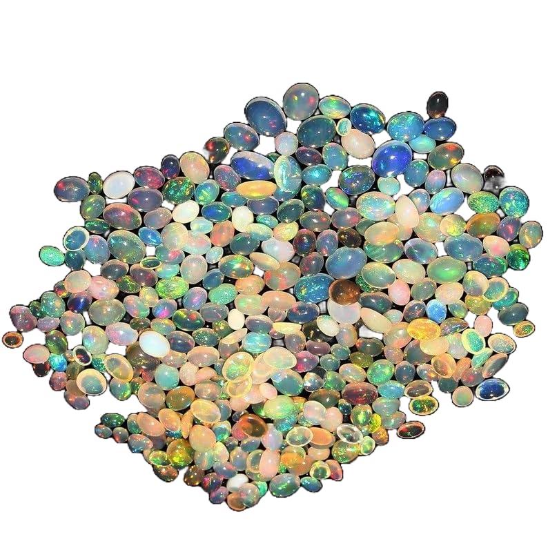 Cabochon d'opale éthiopienne stable 6x8mm pour réussir vos sertissages de bijoux sans casse