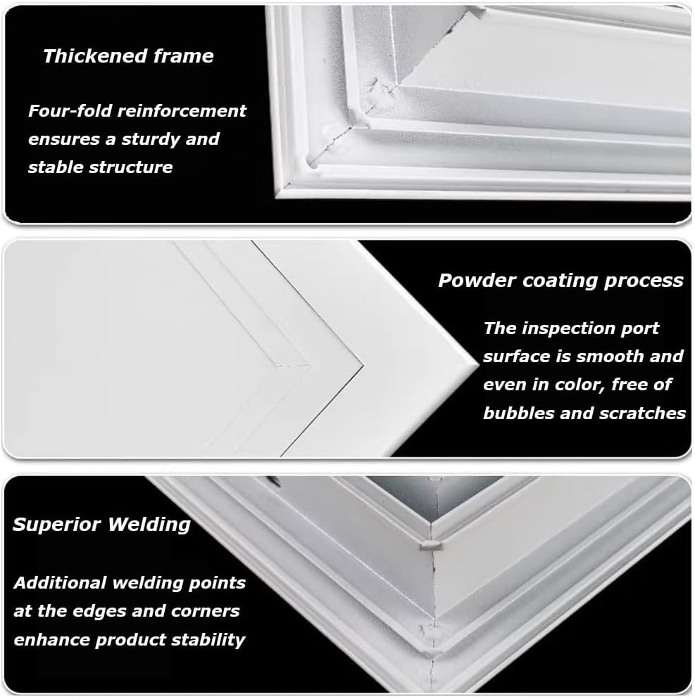 Access Panel for Aluminum Alloy Access Panel Attic Door Ceiling Access Panel for Drywall Access Panels are Thickened to Solve The Problem of Fragile Panels(25x25cm/10x10in)