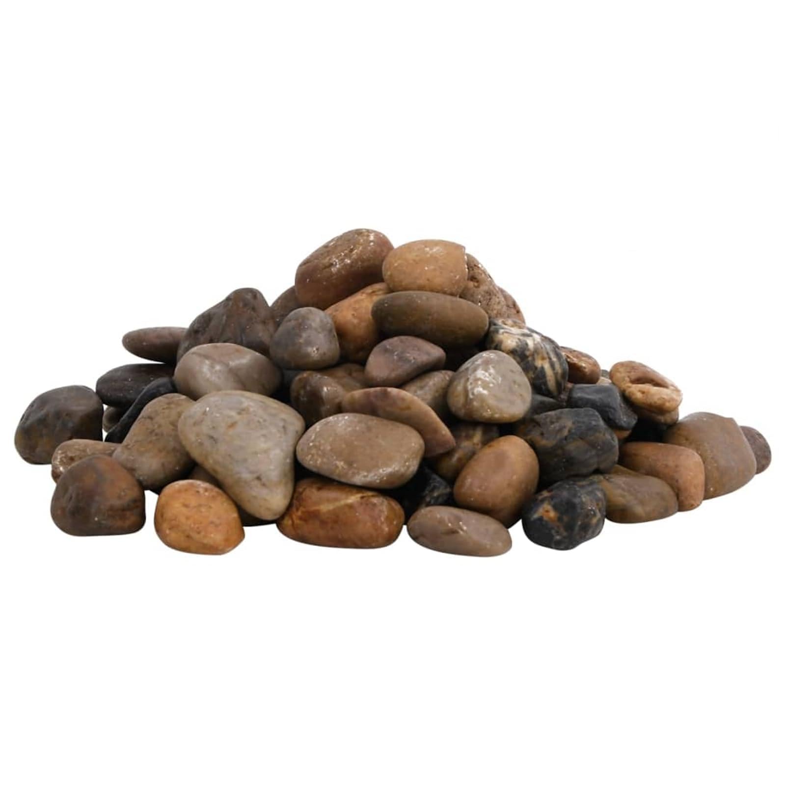 Polierter Kieselstein 2-5 cm, Mehrfarbig, Dekoration für Aquarium und Garten Model3217194