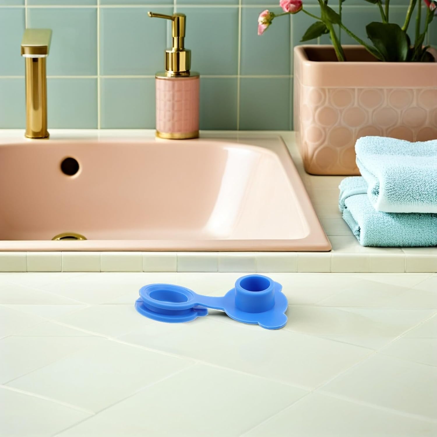 BETOOKY 5pcs Silicone Bathtub Overflow Drain Cover Tub Drain Stopper Replacement Flat Bathroom Basin Plug for Bath Accessories