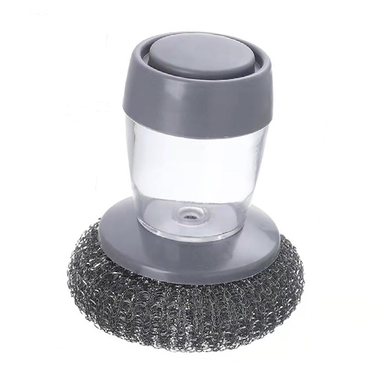 hogtnd 1/2 Pcs Automatic Soap Dispenser Scrubbing Brush with Ergonomic Cleaning Accessories for Pots and Cookware, Cleaning Press for Cleaning Kitchen Brush
