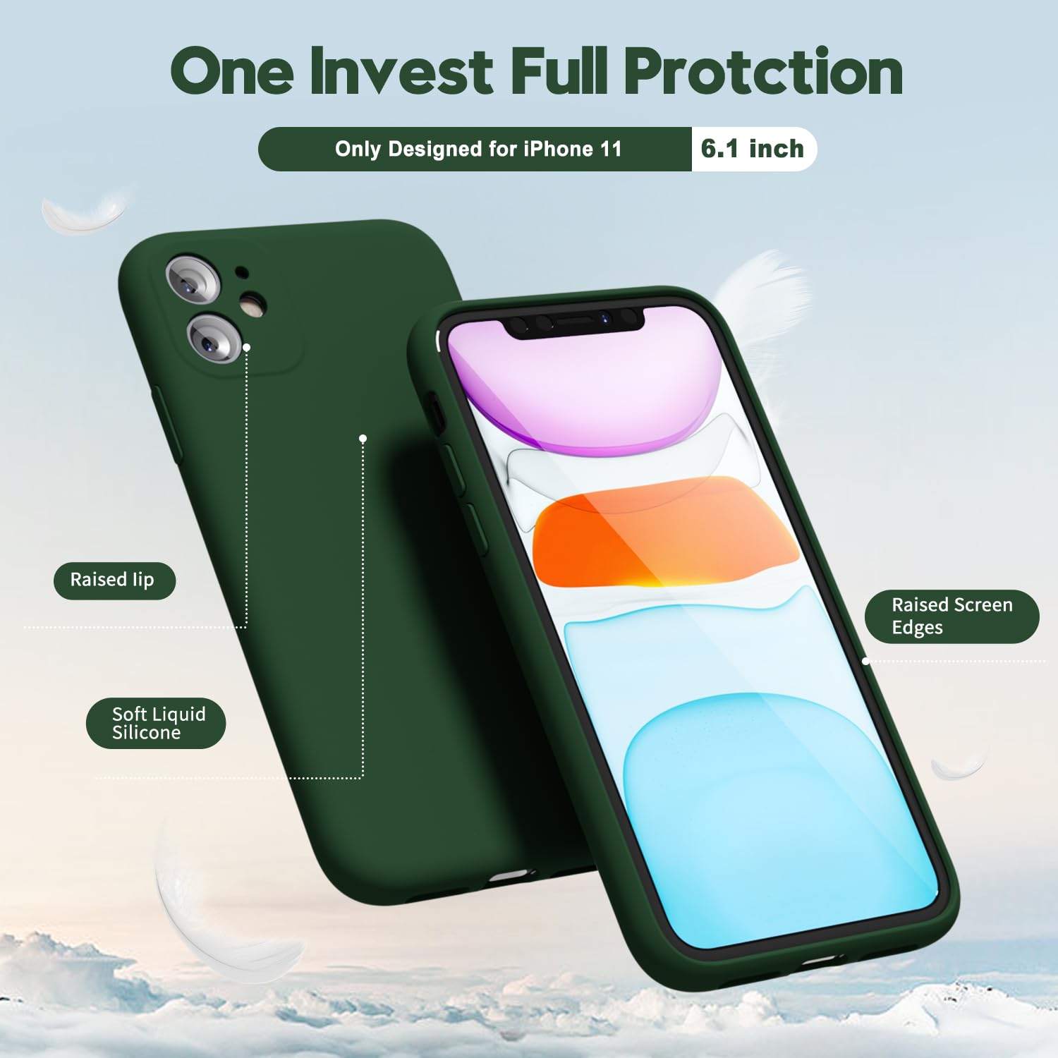 oakxco for iPhone 17 Pro Max Phone Case Liquid Silicone, Cute Thin Slim Grip Soft Rubber Gel for Women Men, Smooth Matte TPU Plain Solid Color Girly Simple Case with Camera Cover, Light Pink — view 1867