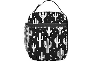 Colorful Kids Cactus Fun Western Lunch Box, Cactus Insulated Lunch Bag