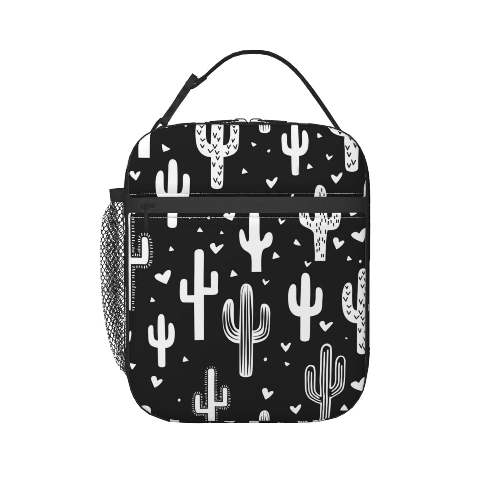 KUOAICY Fun Western Cactus Lunch Box Reusable Insulated Totes Lunch Bag Thermal Cooler For Boy Girls School Men Women Beach Picnic Travel