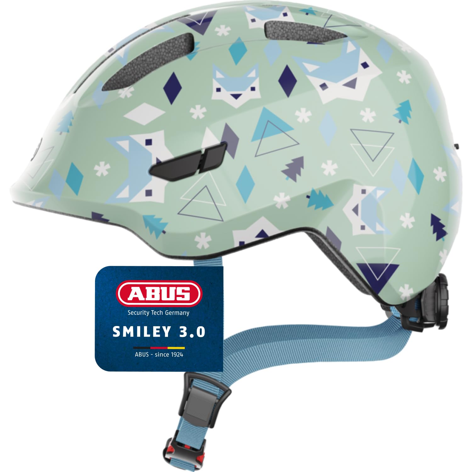 ABUS Kinderhelm Smiley 3.0 - Fahrradhelm mit tiefer Passform, kindergerechten Designs & Platz für einen Zopf - für Mädchen und Jungs