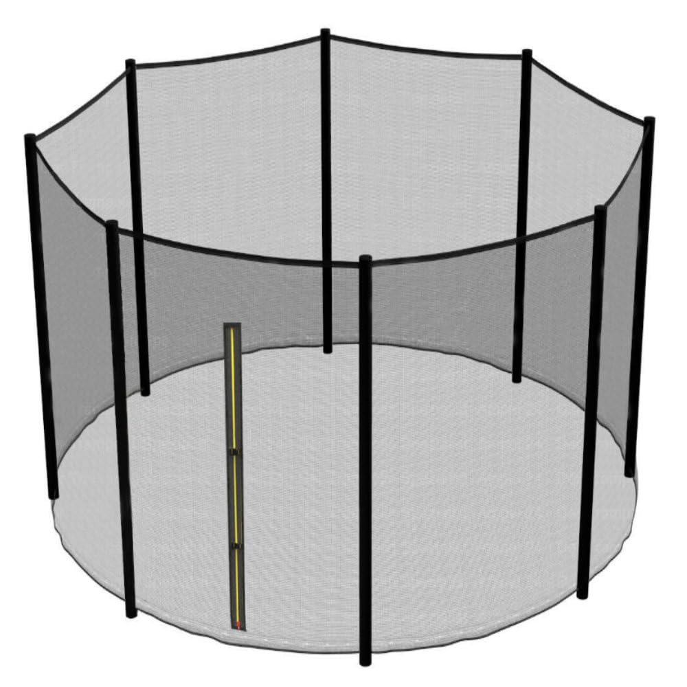 Filet Trampoline 305 8 Barres, Filet De SéCurité Remplacement pour Trampoline Exterieur Enfant, Filet Trampoline De Rechange avec 3 boucles de sécurité,Aux Uv , Trempoline ExtéRieur Filet Securite