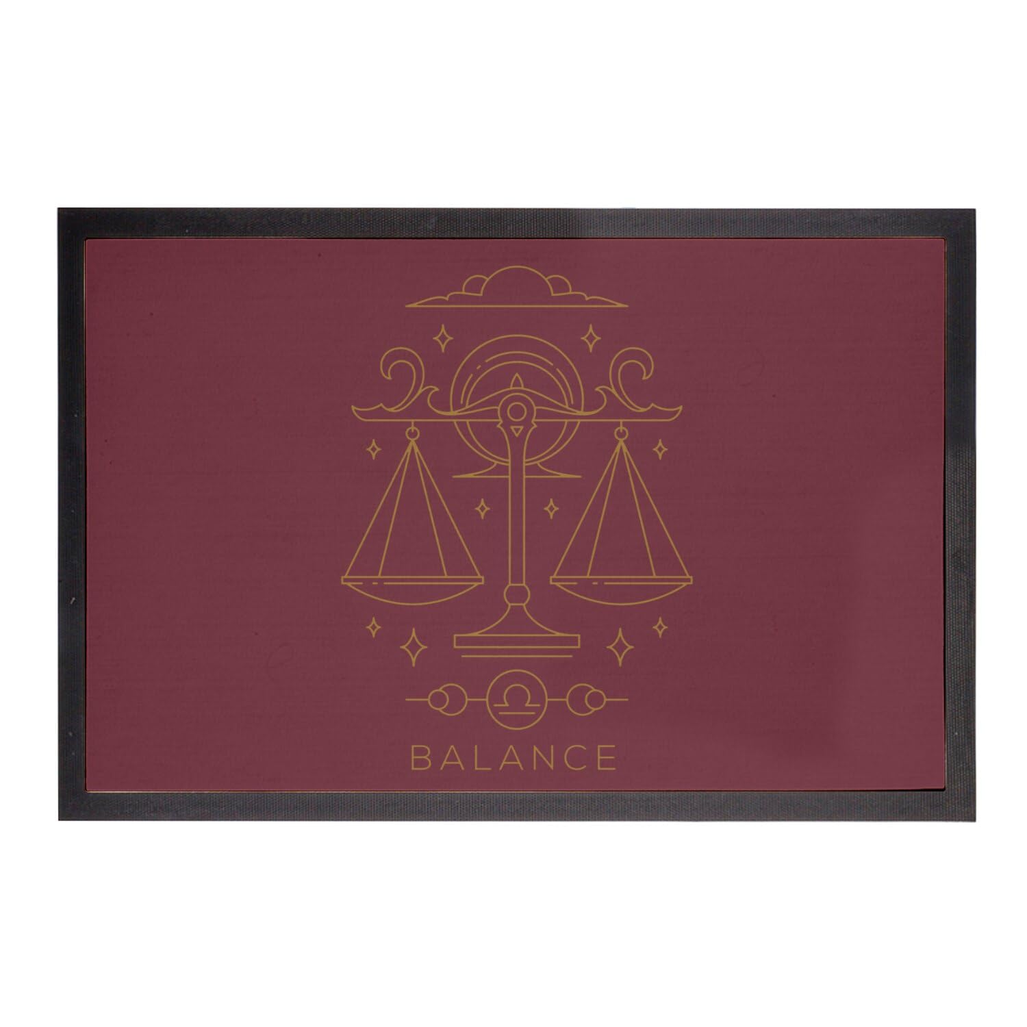 Paillasson Rouge Balance Astrologie - Cadeau Idéal Crémaillère 75x50