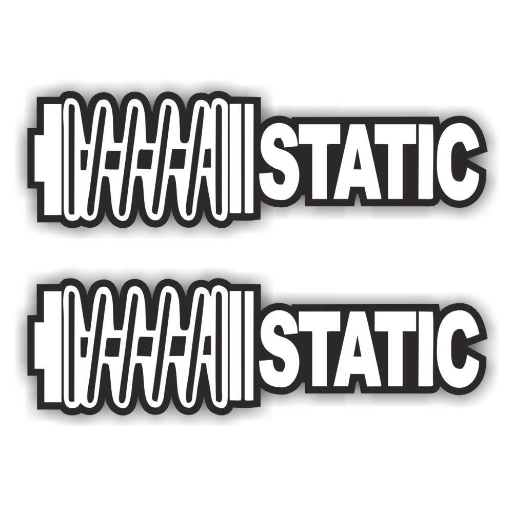 folien-zentrum 2x Static Sticker Shocker Hand Car JDM Tuning OEM Dub Decal Sticker Bombing Sticker Illest Dapper Fun Oldschool