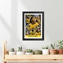 TenorArts Ronaldinho Brazil Worldcup Themed Laminated Photo Frame Painting with Matt Finish Black Texture (12 inches x 9inches) gallery image