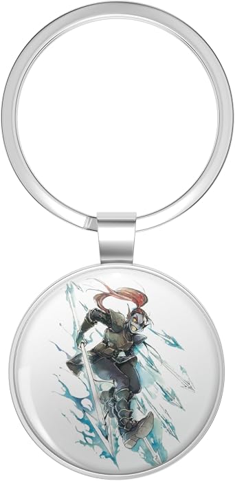 undertale game undyne characters Stainless Steel Keychain with Ring