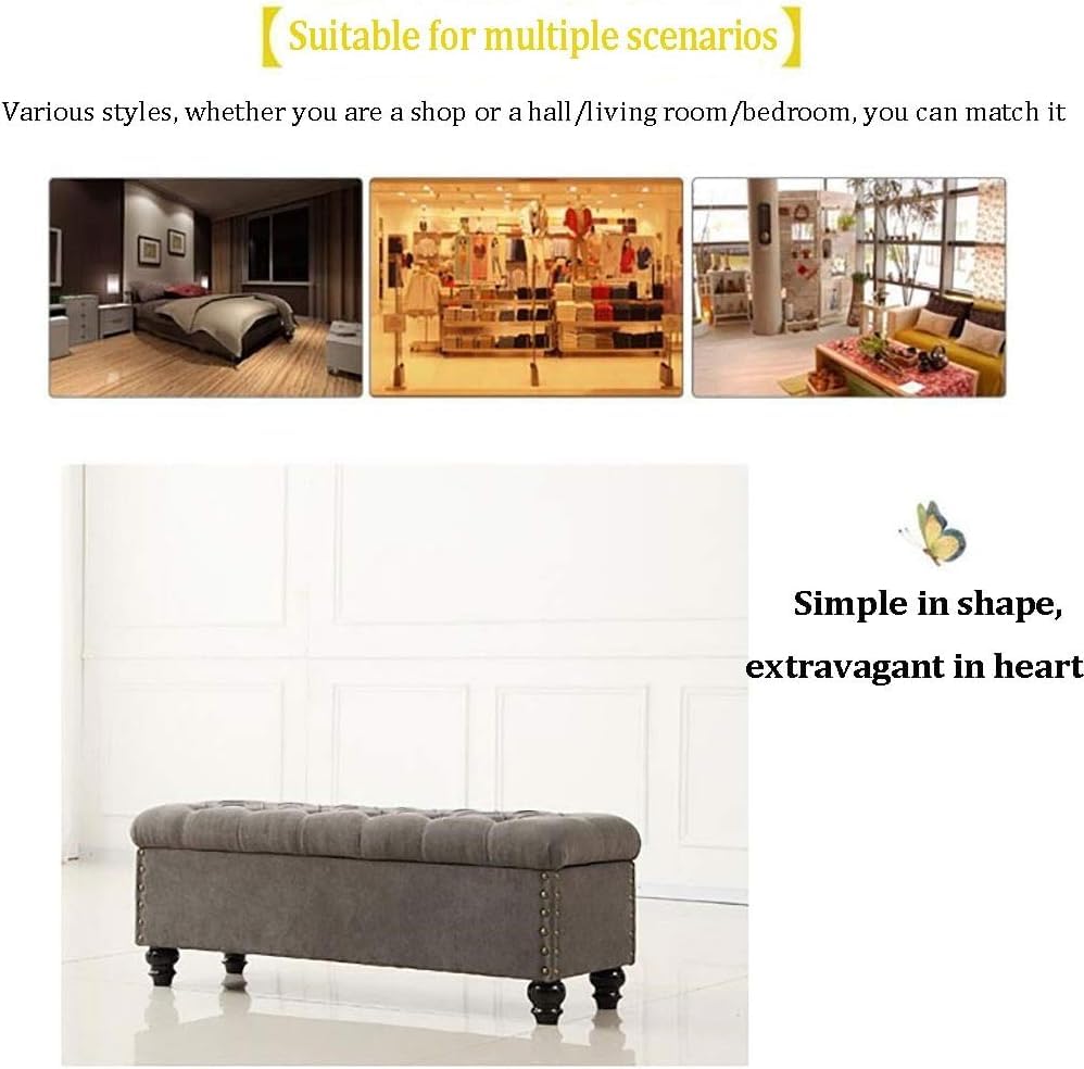 Taburete de sofa con baul integrado y gran capacidad de almacenaje 5