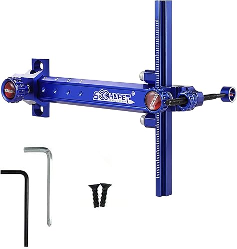 Miniatura 10 de Archery Recurve Bow Sight, SOOHUPET Accessories T Shape Archery Shooting Target Sight Adjustable Bowsight with Optical Fiber Pin Sight for Target