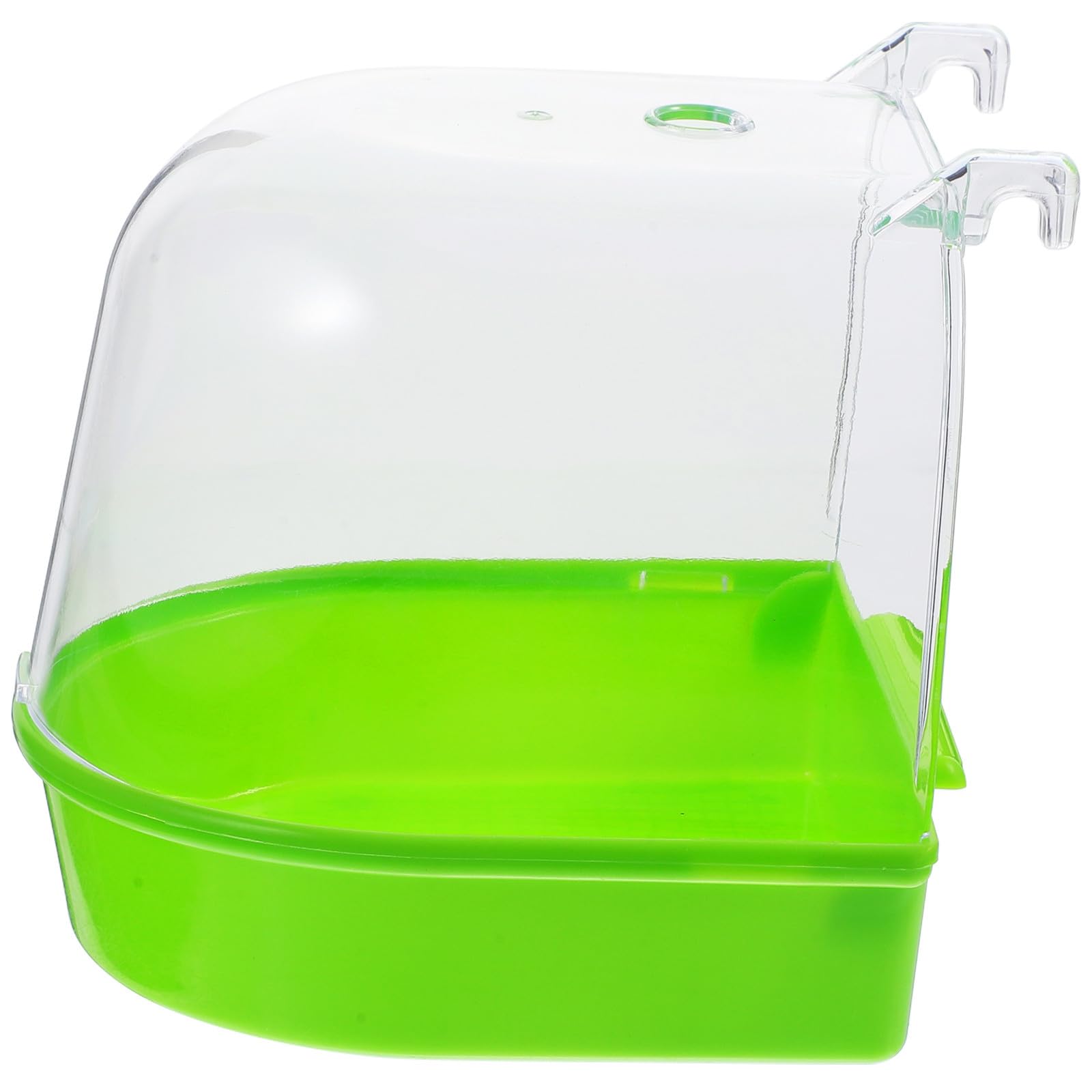 iplusmile Green Plastic Parrot Bathtub Hanging Cage Bath Bowl