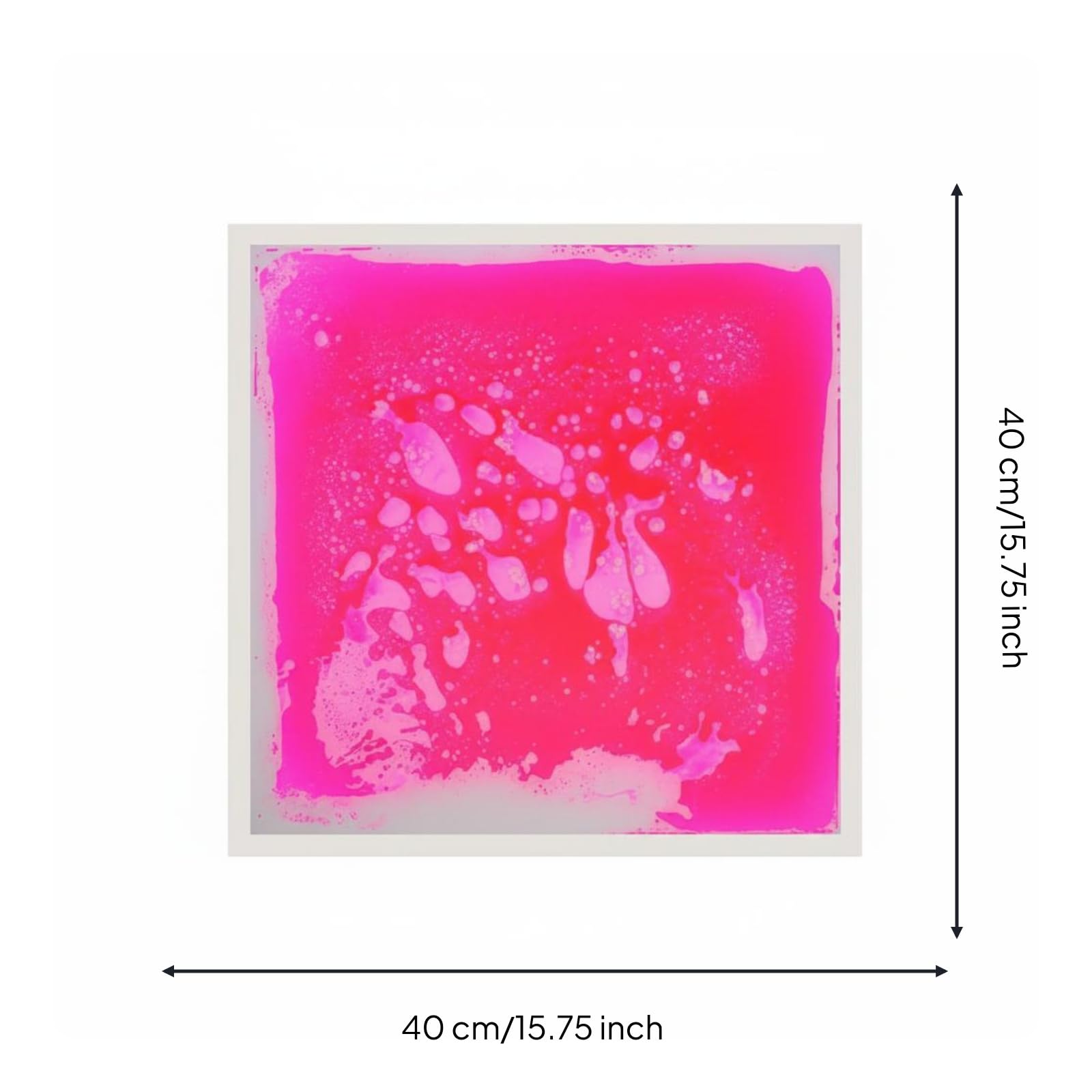 TISHITA Almohadilla Sensorial Infantil Interactiva para Niños con Superficie Sensible a la Presión Panel Acolchado de PVC Relleno de Líquido Sellado Adecuada, Rosa, 40 40cm