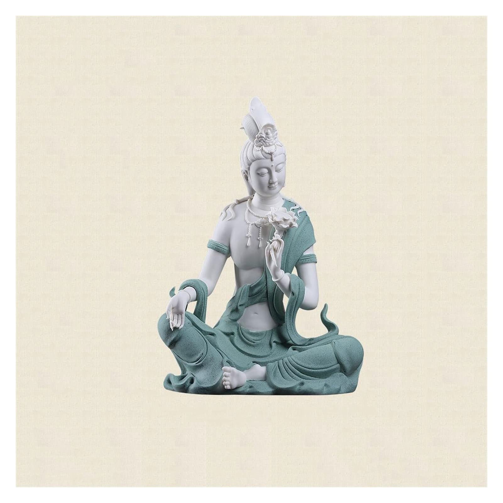Statue Bouddha céramique TUSUOD ornement d'art pour maison moderne