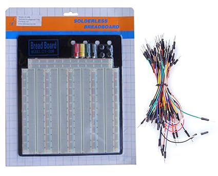 TEKTRUM SOLDERLESS Experiment Plug-in BREADBOARD KIT with Jumper Wires for Proto-Typing (3220 TIE-Points)