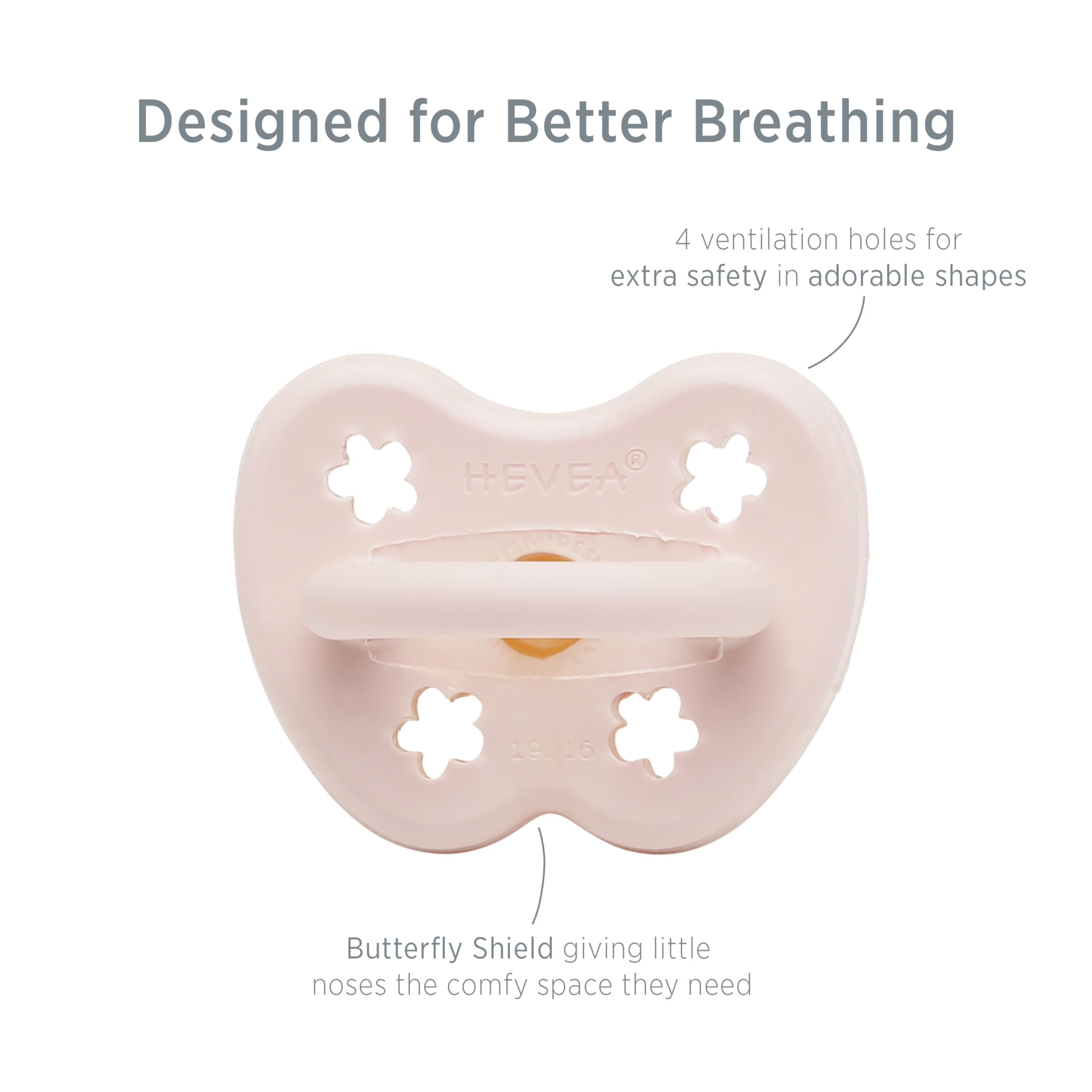 Ciuccio HEVEA In Gomma Naturale Ortodontico - 3-36 Mesi, Senza BPA, Colore Corallo Rosa