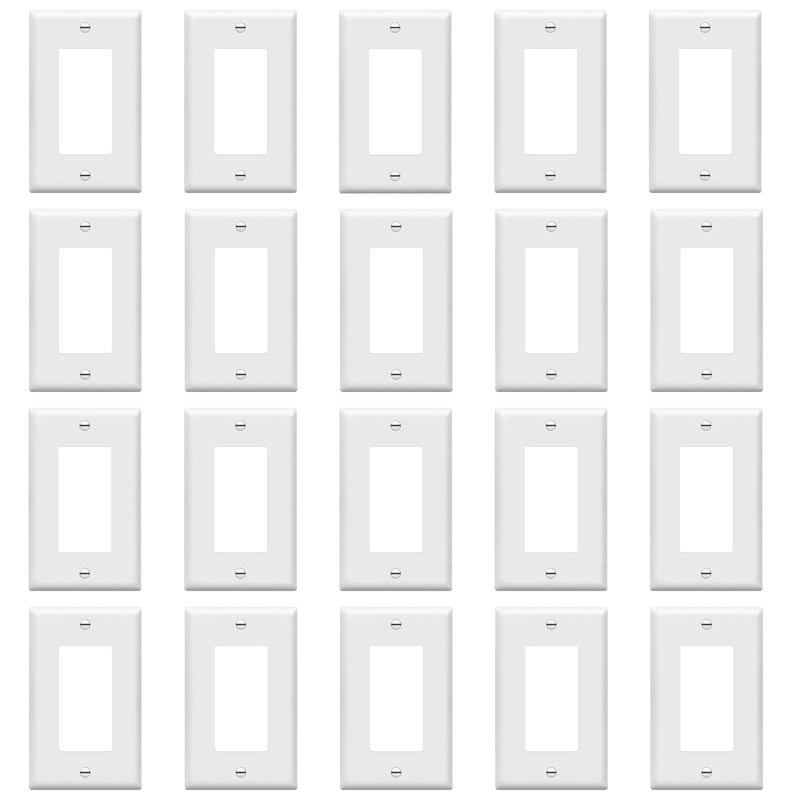 Plaque murale décorative lot de 20 couvercles de prise et interrupteur blanc standard