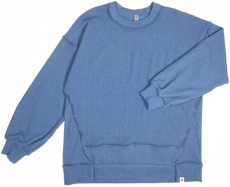 Amber Knit Top with Balloon Sleeve Pullover