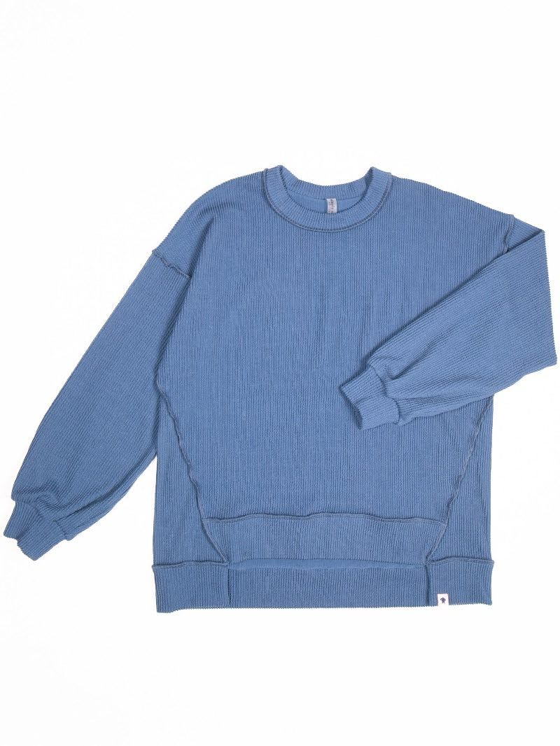 Amber Knit Top with Balloon Sleeve Pullover