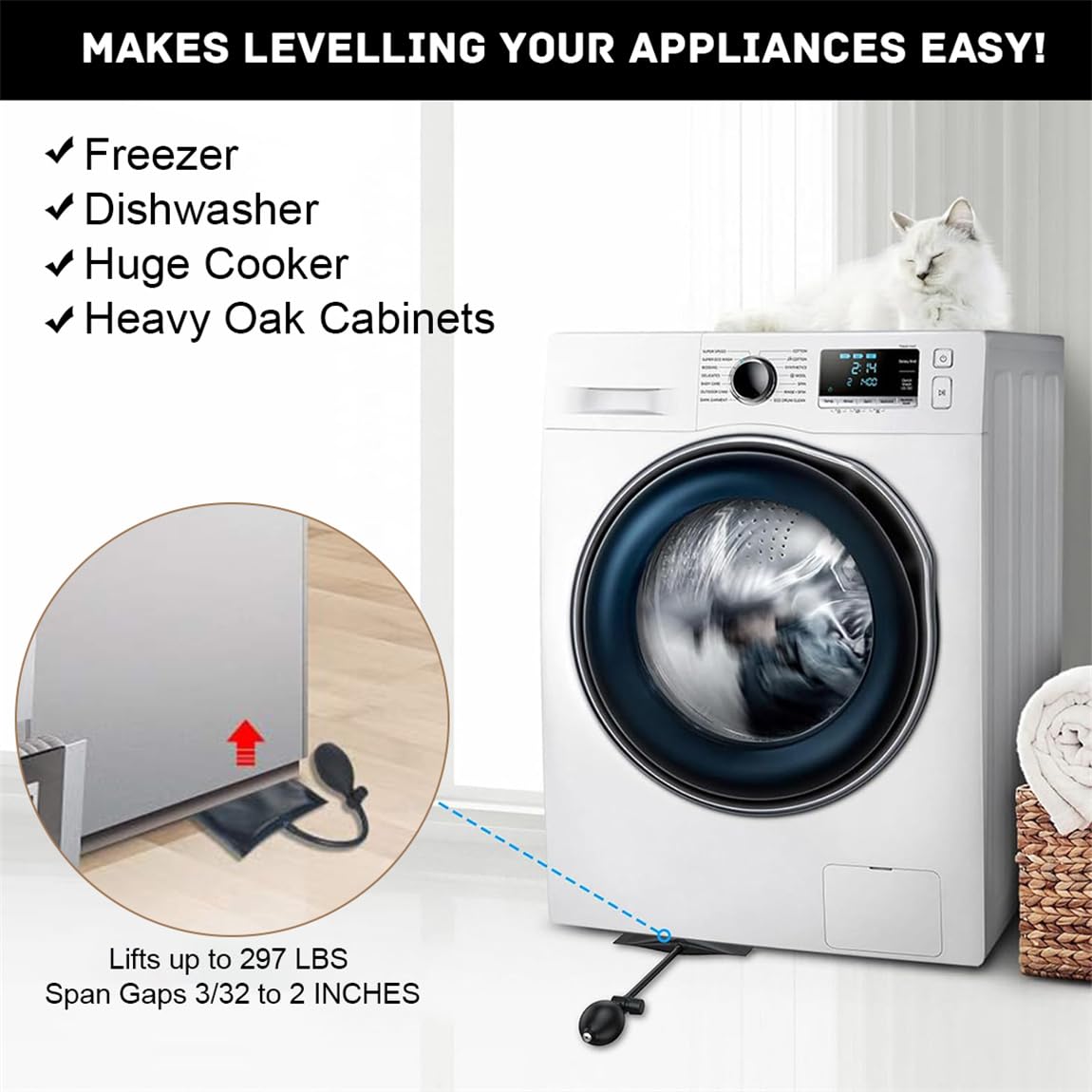 Pompe De Sac De Cale D'air, Kit De Sac De Cale D'air Fort De Nivellement Professionnel, Sac De Cale Gonflable D'outil D'alignement, Installation De Porte Et De Fenêtre De Voiture Et Airbag