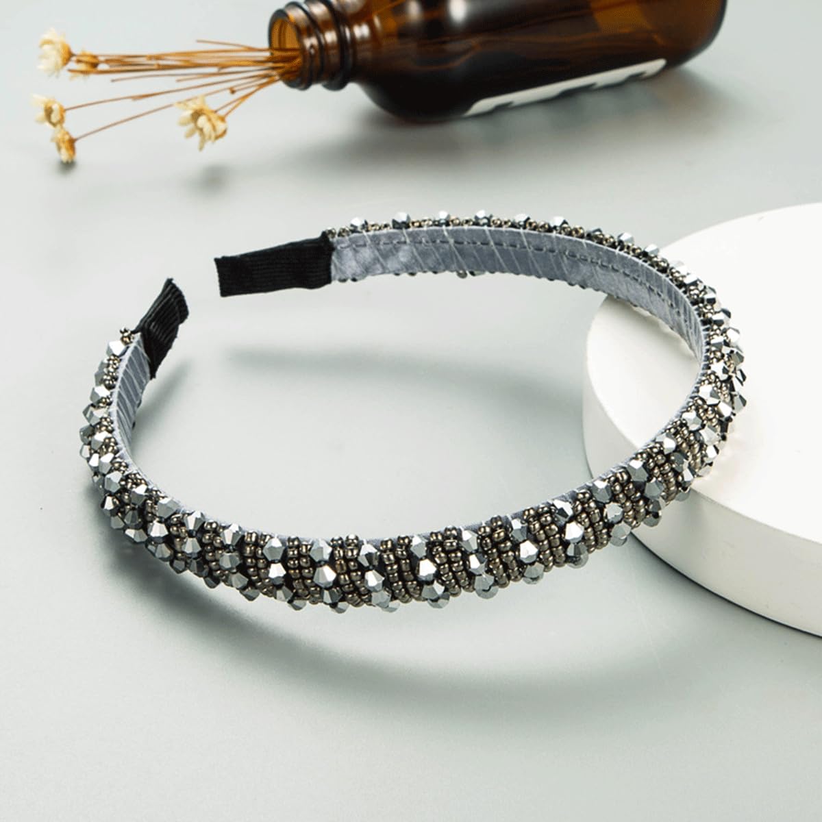 scicent Hair Bands for Women Fashion Crystal Hair Band Non-Slip Hard Hair Hoop for Dancing Parties Daily Wear Work Festival Hair Accessories 16514 - Image 3