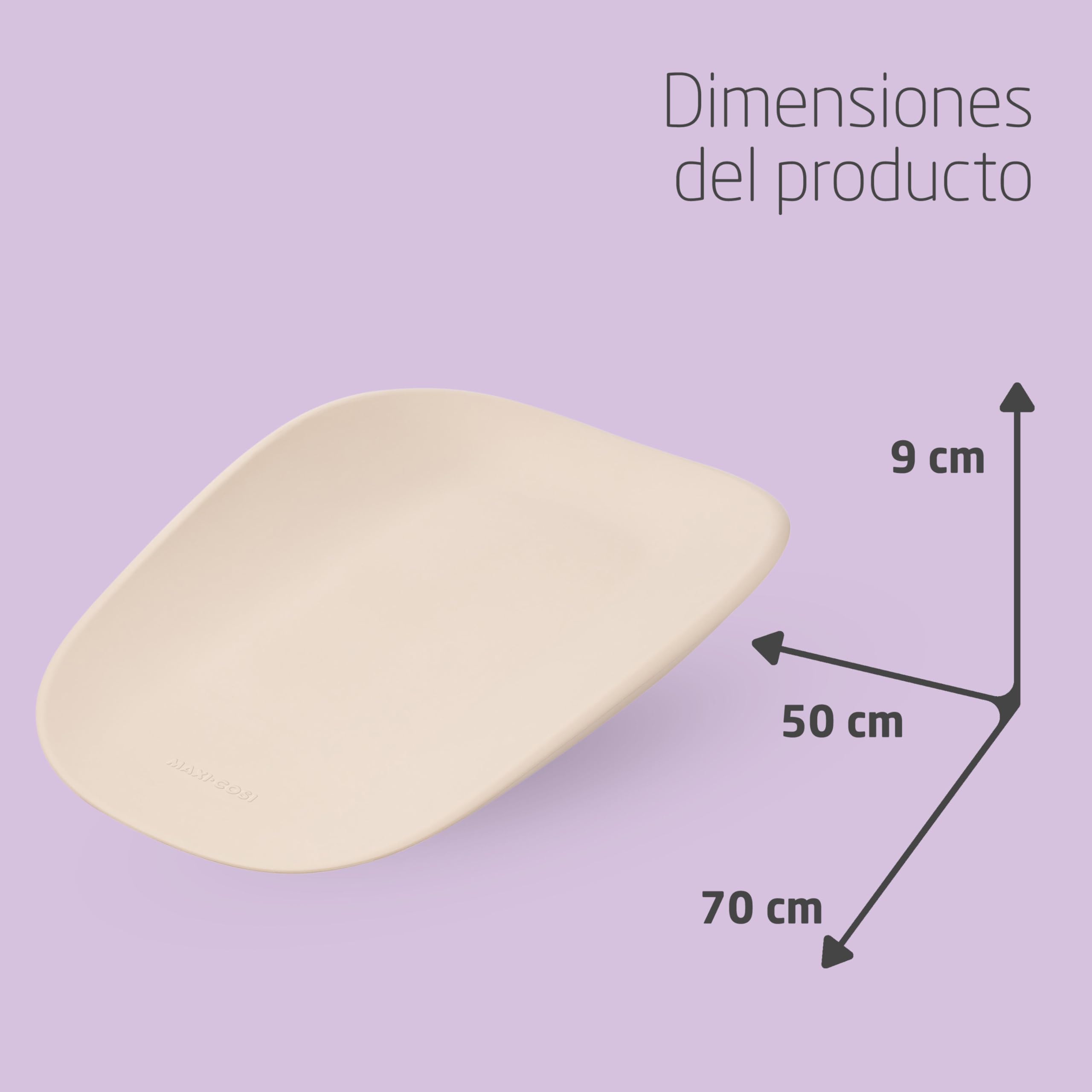 Maxi-Cosi Mavis, Cambiador Bebé Impermeable, 50x70 cm, Desde el Nacimiento, Bebé y Niño Pequeño, Bordes Altos Curvados, Limpieza fácil, Base Antideslizante, Colchoneta Cambiador Bebé, Brown Terra