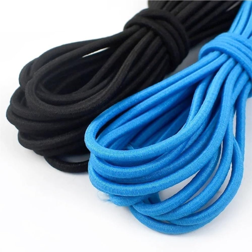 Fasce elastiche da 4 mm, multicolore per vestiti per capelli, fai da te, 5 – 20 m (confezione da 20 metri)
